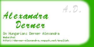 alexandra derner business card